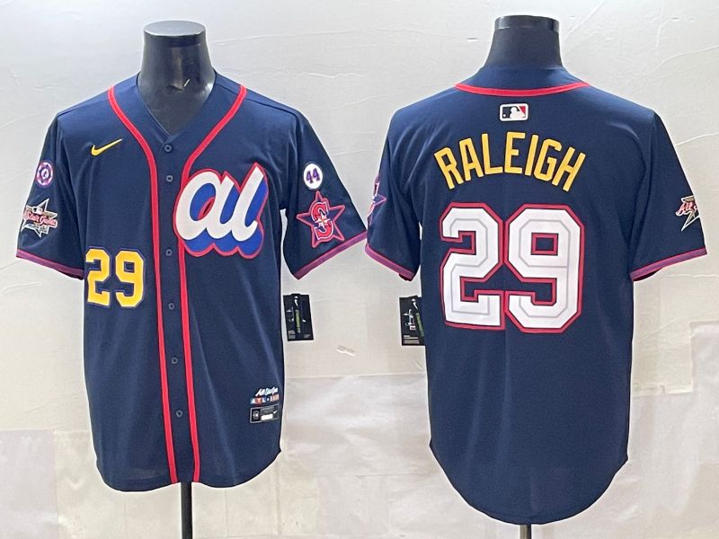 Men 2025 Seattle Mariners #29 Raleigh dark Blue All star Nike MLB Jersey style 05